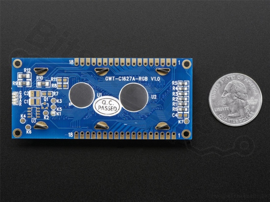 Display LCD HD44780 - 16x2 RGB on black - Adafruit 399